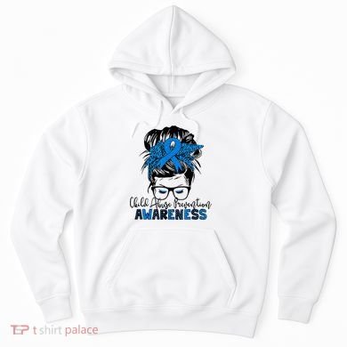 Messy Bun Child Abuse Prevention Awareness Protect Child Hoodie
