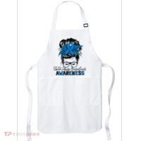 Messy Bun Child Abuse Prevention Awareness Protect Child Apron thumb 0