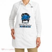 Messy Bun Child Abuse Prevention Awareness Protect Child Apron thumb 2