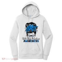Messy Bun Child Abuse Prevention Awareness Protect Child Women's Hoodie thumb 0