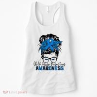 Messy Bun Child Abuse Prevention Awareness Protect Child Women's Tank Top thumb 0