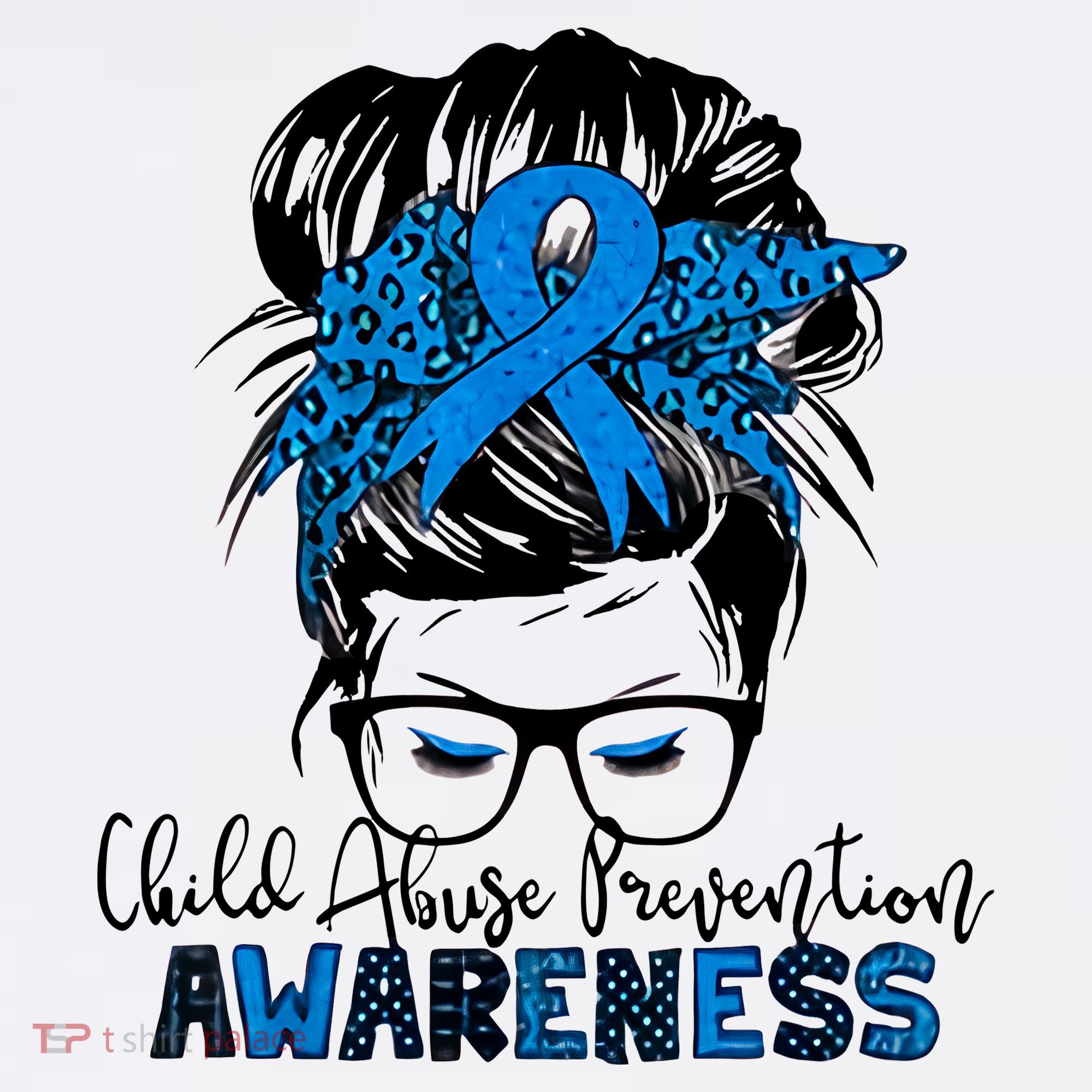 Messy Bun Child Abuse Prevention Awareness Protect Child Hat