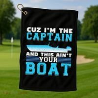 Motor Boats Captain Speed Boat Owner Motorboat Golf Towel thumb 1