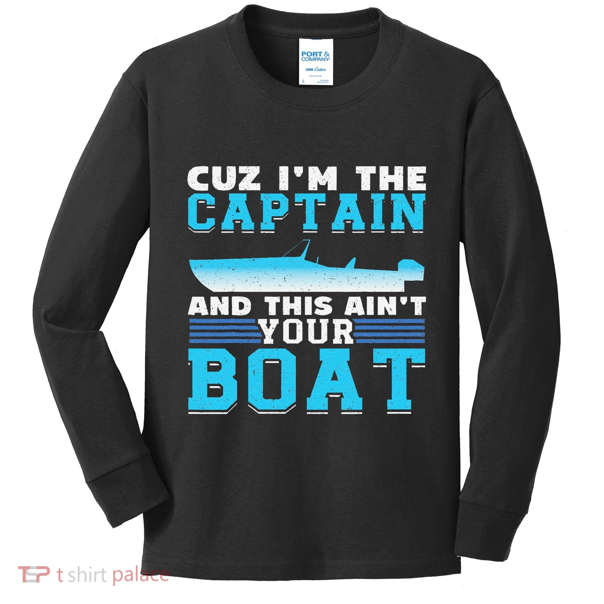 Motor Boats Captain Speed Boat Owner Motorboat Kids Long Sleeve Shirt