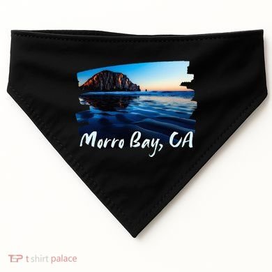 Morro Bay Ca Morro Rock California USA-Made Doggie Bandana