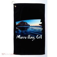 Morro Bay Ca Morro Rock California Golf Towel thumb 0