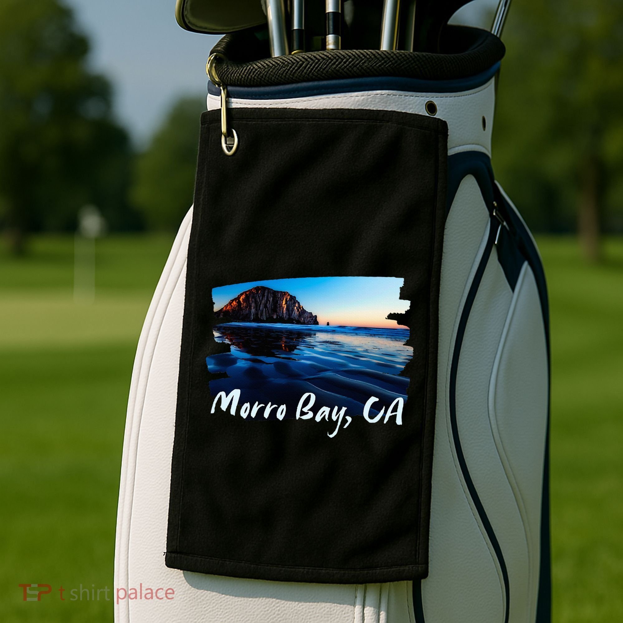 Morro Bay Ca Morro Rock California Golf Towel
