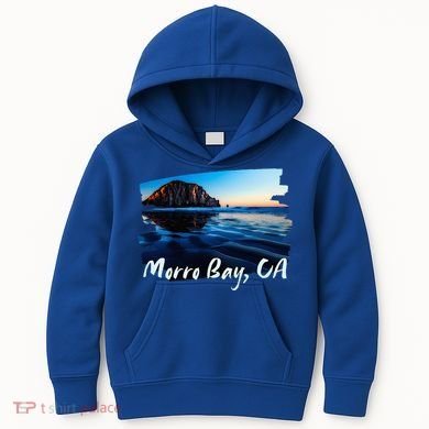 Morro Bay Ca Morro Rock California Kids Hoodie