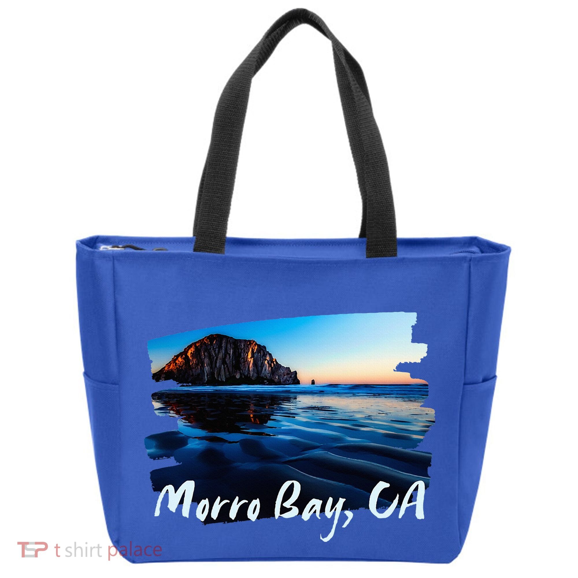 Morro Bay Ca Morro Rock California Tote Bag