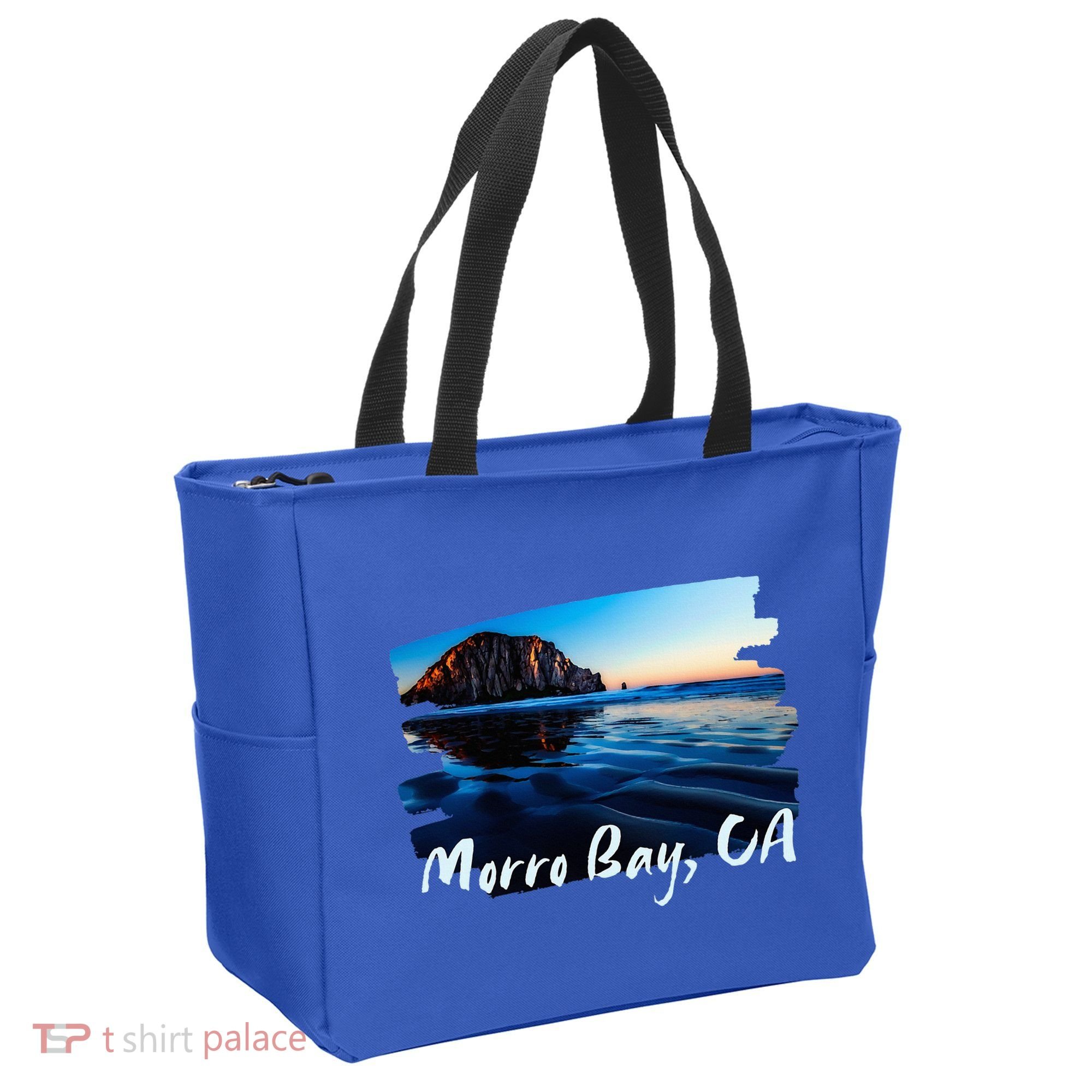 Morro Bay Ca Morro Rock California Tote Bag