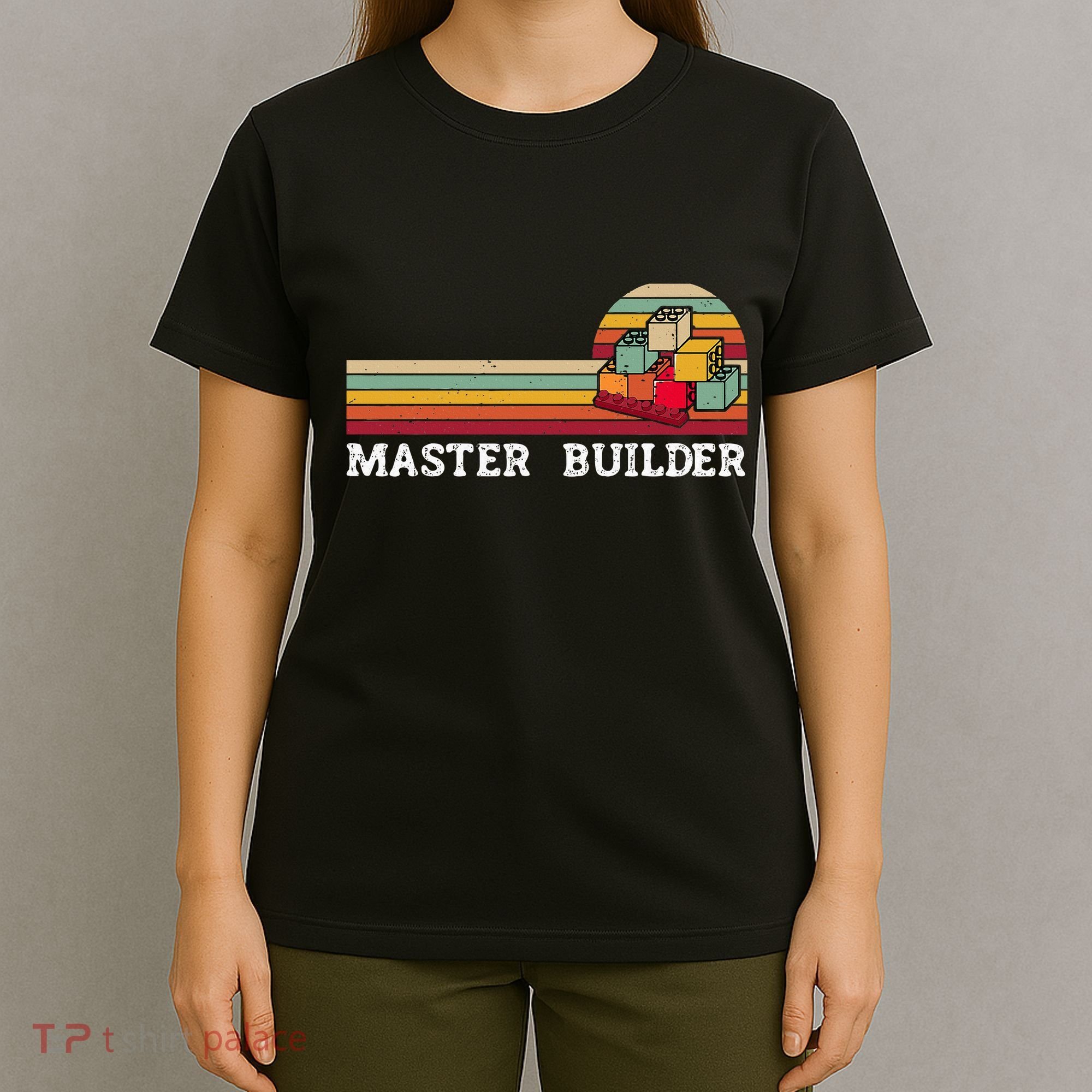 Master Builder Cool Builder Building Blocks Set Toys T-Shirt