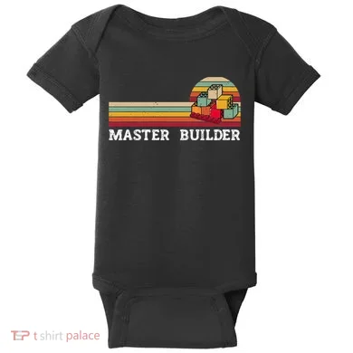 Master Builder Cool Builder Building Blocks Set Toys Baby Bodysuit