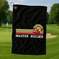 Master Builder Cool Builder Building Blocks Set Toys Golf Towel thumb 1