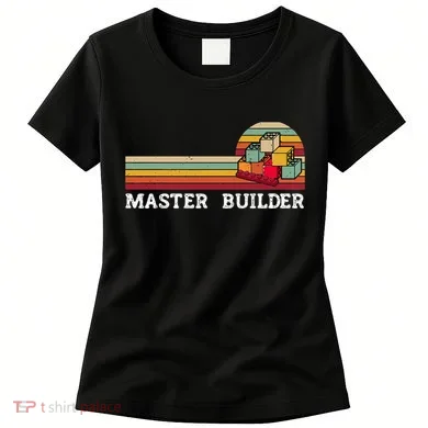 Master Builder Cool Builder Building Blocks Set Toys Women's T-Shirt
