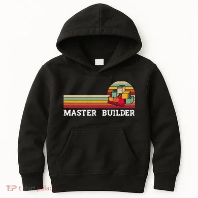 Master Builder Cool Builder Building Blocks Set Toys Kids Hoodie