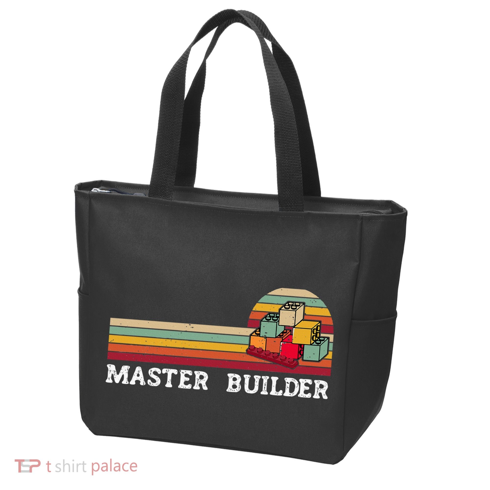Master Builder Cool Builder Building Blocks Set Toys Tote Bag