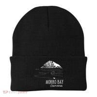 Morro Bay California Morro Rock Ca Drawing Souvenir Line Art Beanie thumb 0