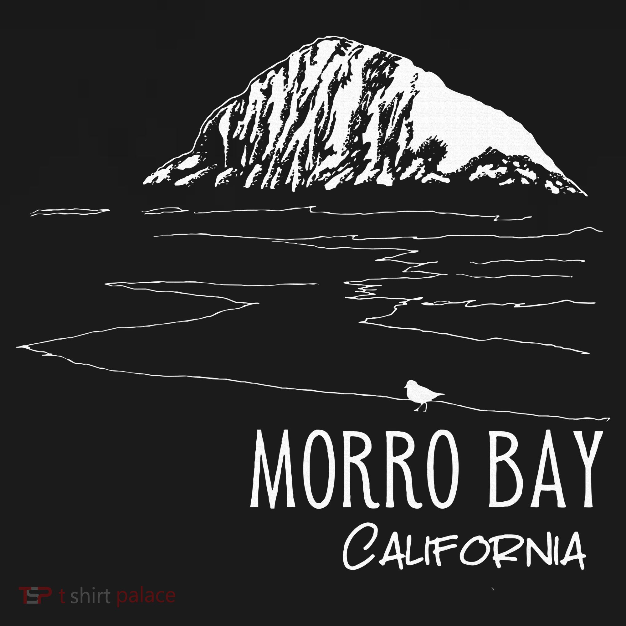 Morro Bay California Morro Rock Ca Drawing Souvenir Line Art Women's Hoodie