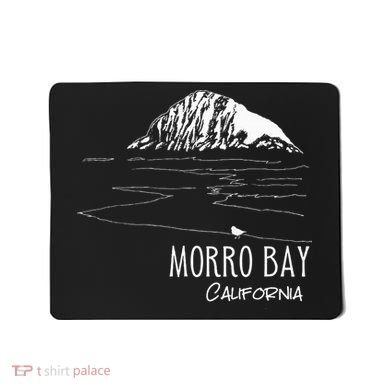 Morro Bay California Morro Rock Ca Drawing Souvenir Line Art Mousepad