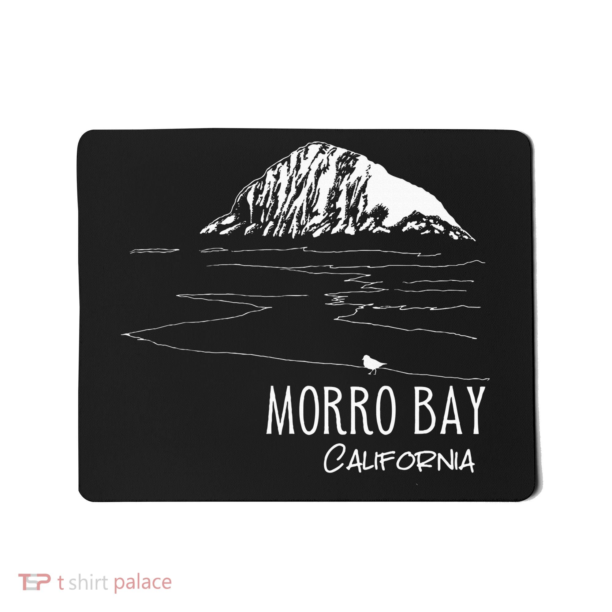 Morro Bay California Morro Rock Ca Drawing Souvenir Line Art Mousepad