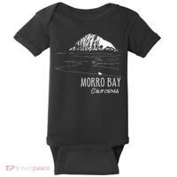 Morro Bay California Morro Rock Ca Drawing Souvenir Line Art Baby Bodysuit thumb 0