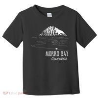 Morro Bay California Morro Rock Ca Drawing Souvenir Line Art Toddler T-Shirt thumb 0