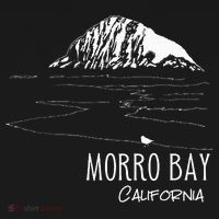 Morro Bay California Morro Rock Ca Drawing Souvenir Line Art Visor thumb 3