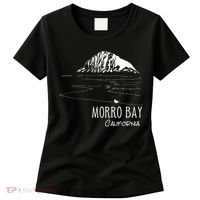 Morro Bay California Morro Rock Ca Drawing Souvenir Line Art Women's T-Shirt thumb 0