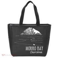 Morro Bay California Morro Rock Ca Drawing Souvenir Line Art Tote Bag thumb 0