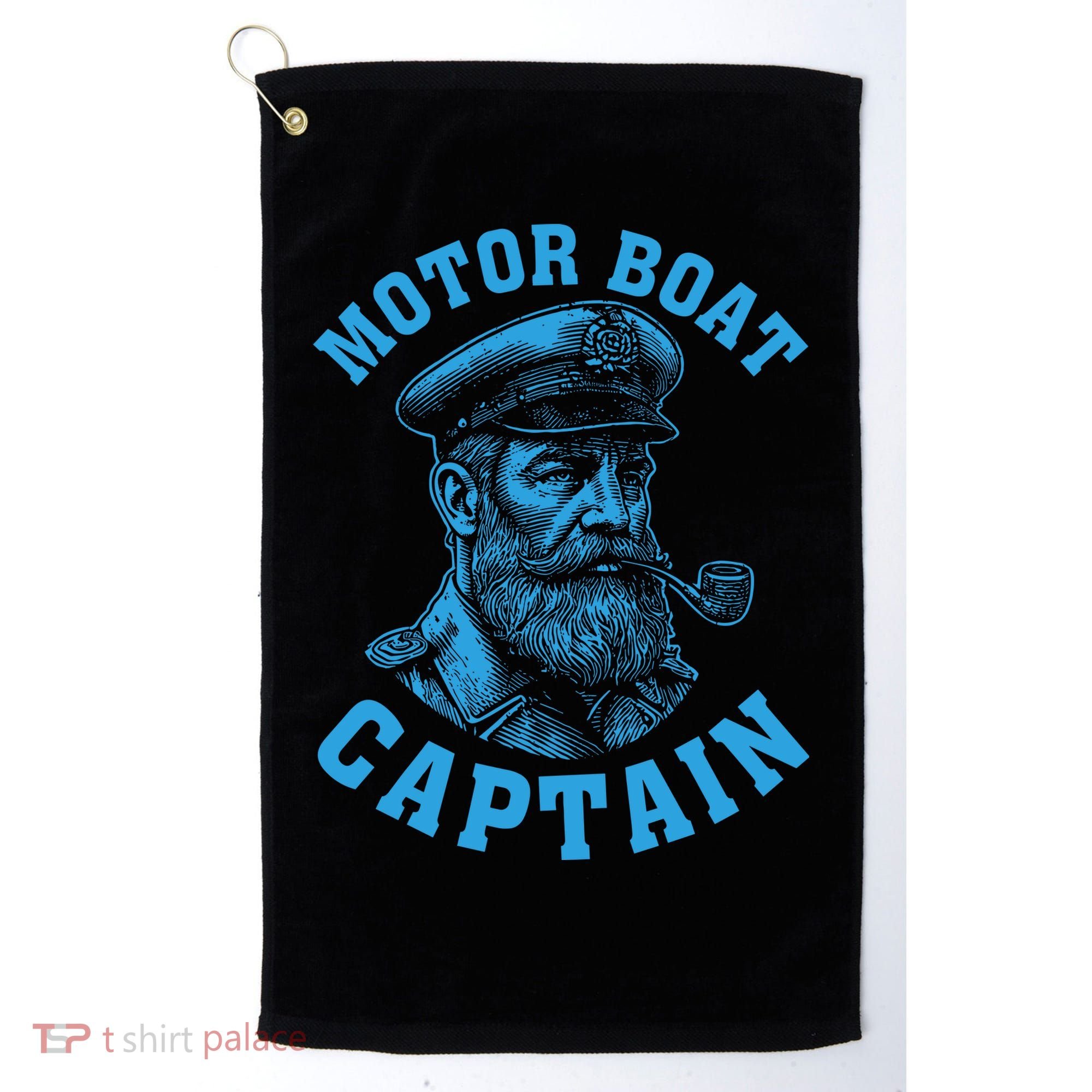 Motor Boat Captain Golf Towel