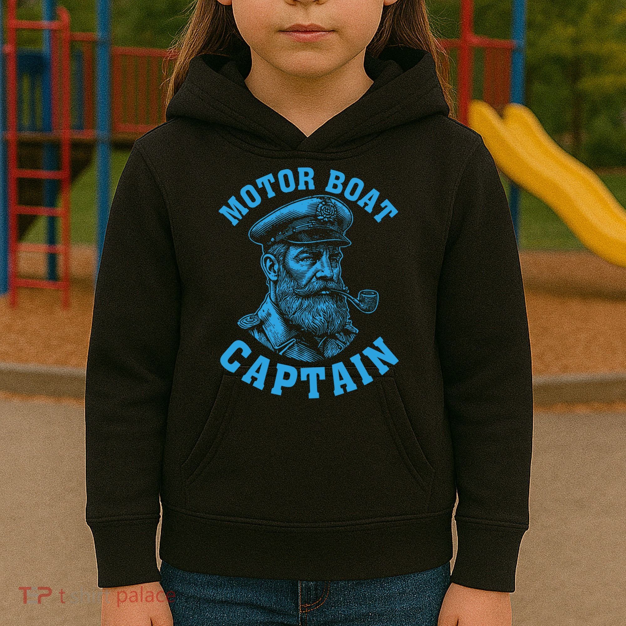 Motor Boat Captain Kids Hoodie