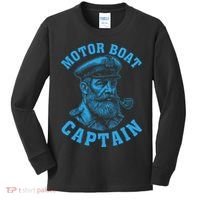 Motor Boat Captain Kids Long Sleeve Shirt thumb 0