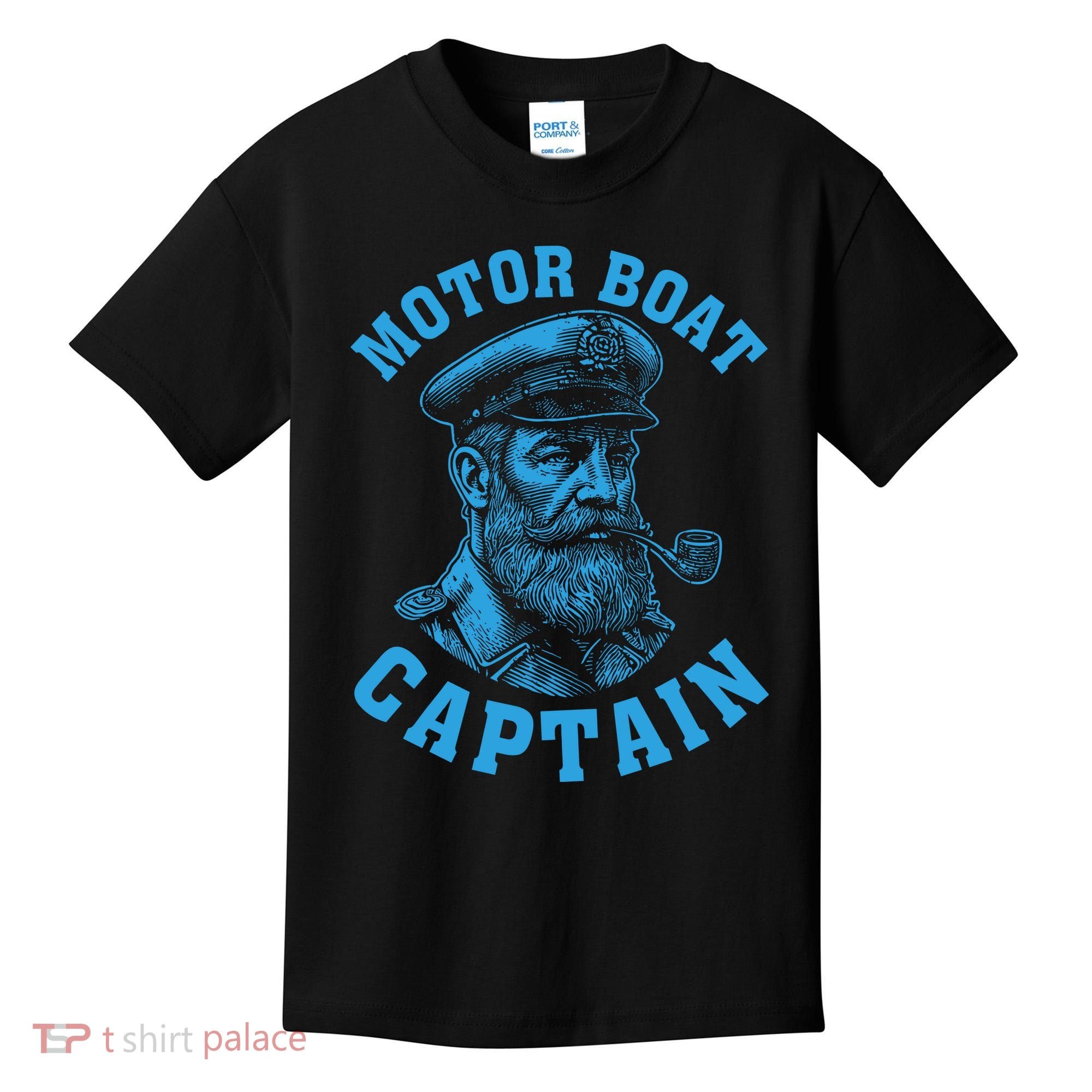 Motor Boat Captain Kids T-Shirt