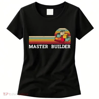 Master Builder Cool Builder Building Blocks Set Toys Women's T-Shirt