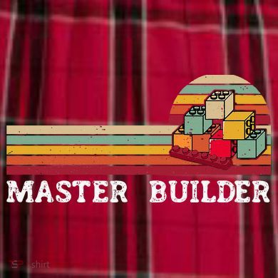 Master Builder Cool Builder Building Blocks Set Toys Women's Flannel Plaid Pajama Pants