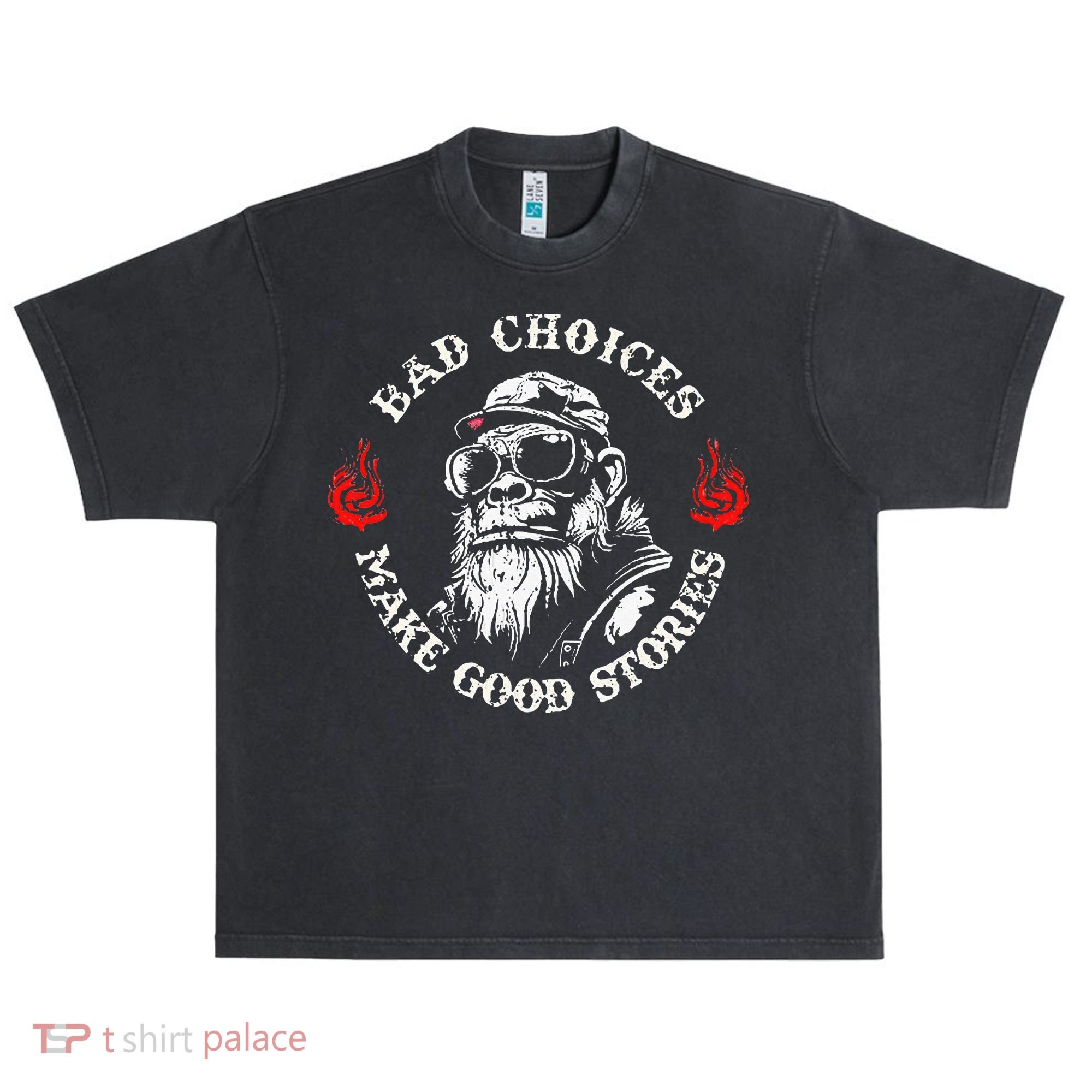 Monkey Bad Choices Make Good Stories Urban Oversized Heavyweight T-Shirt