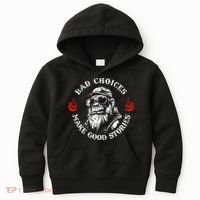 Monkey Bad Choices Make Good Stories Kids Hoodie thumb 0