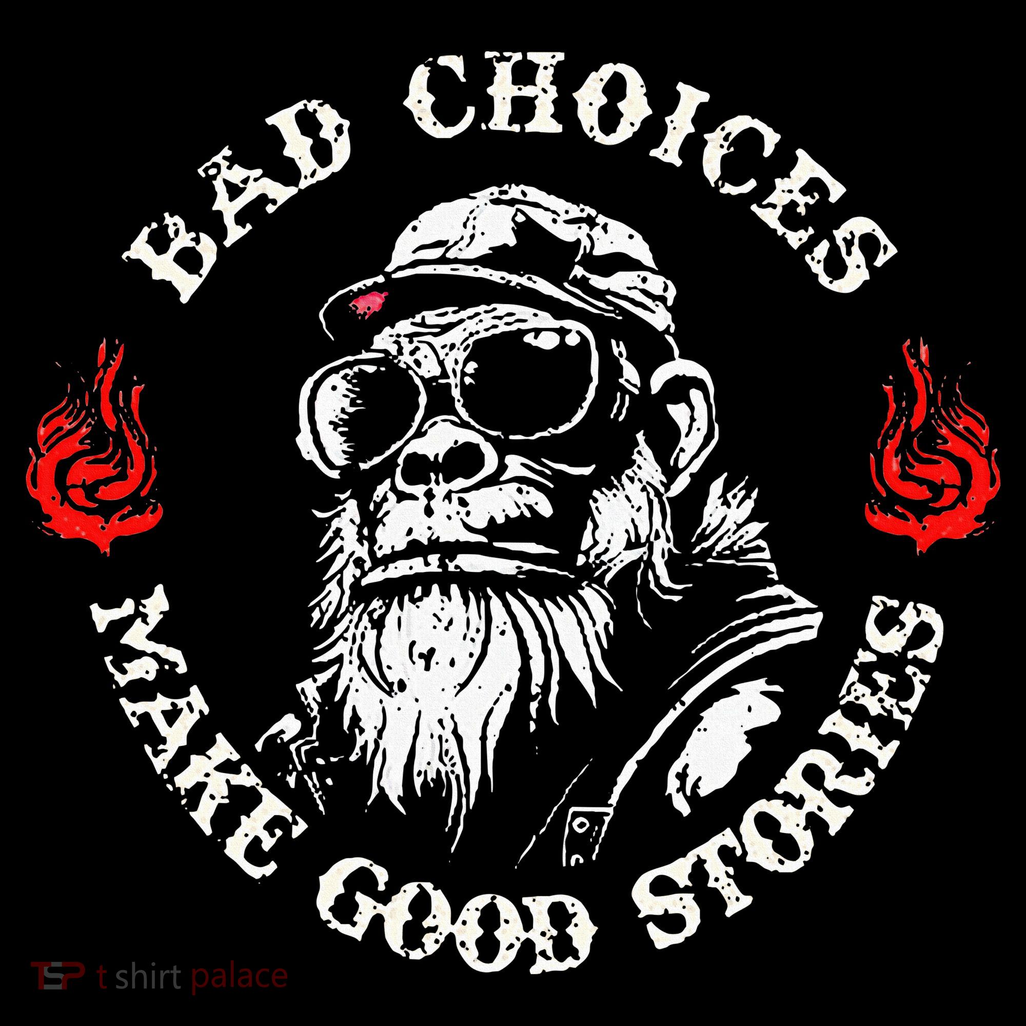 Monkey Bad Choices Make Good Stories Kids Hoodie