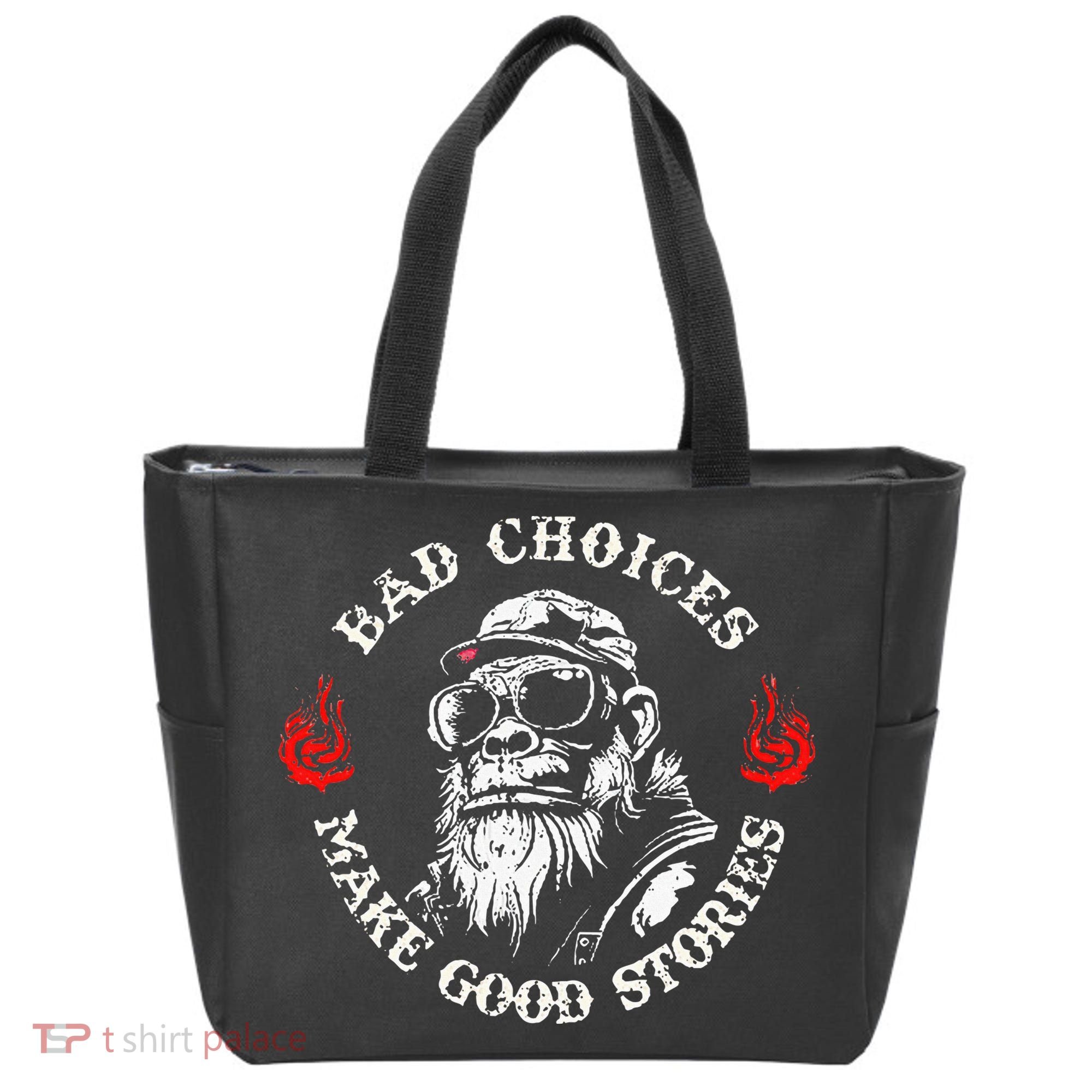 Monkey Bad Choices Make Good Stories Tote Bag