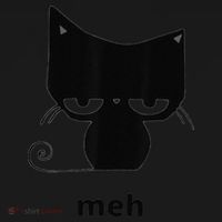 Meh Black Cat Funny Pajama Set thumb 2