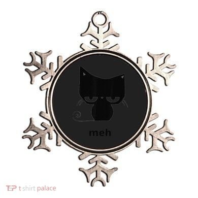 Meh Black Cat Funny Ornament