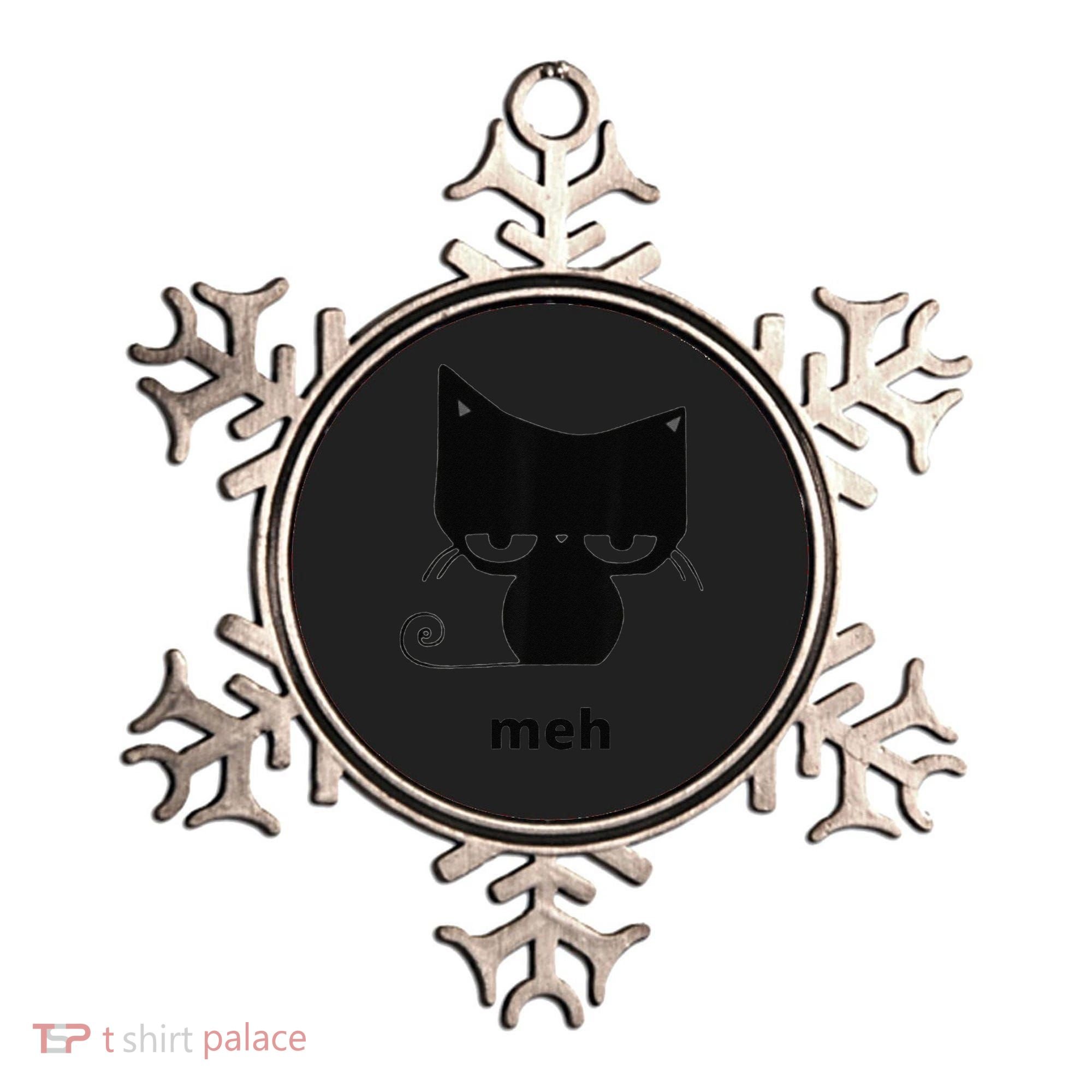 Meh Black Cat Funny Ornament