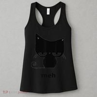 Meh Black Cat Funny Women's Tank Top thumb 3