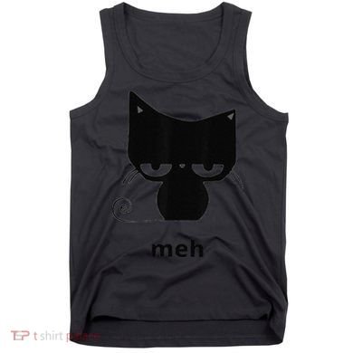 Meh Black Cat Funny Tank Top