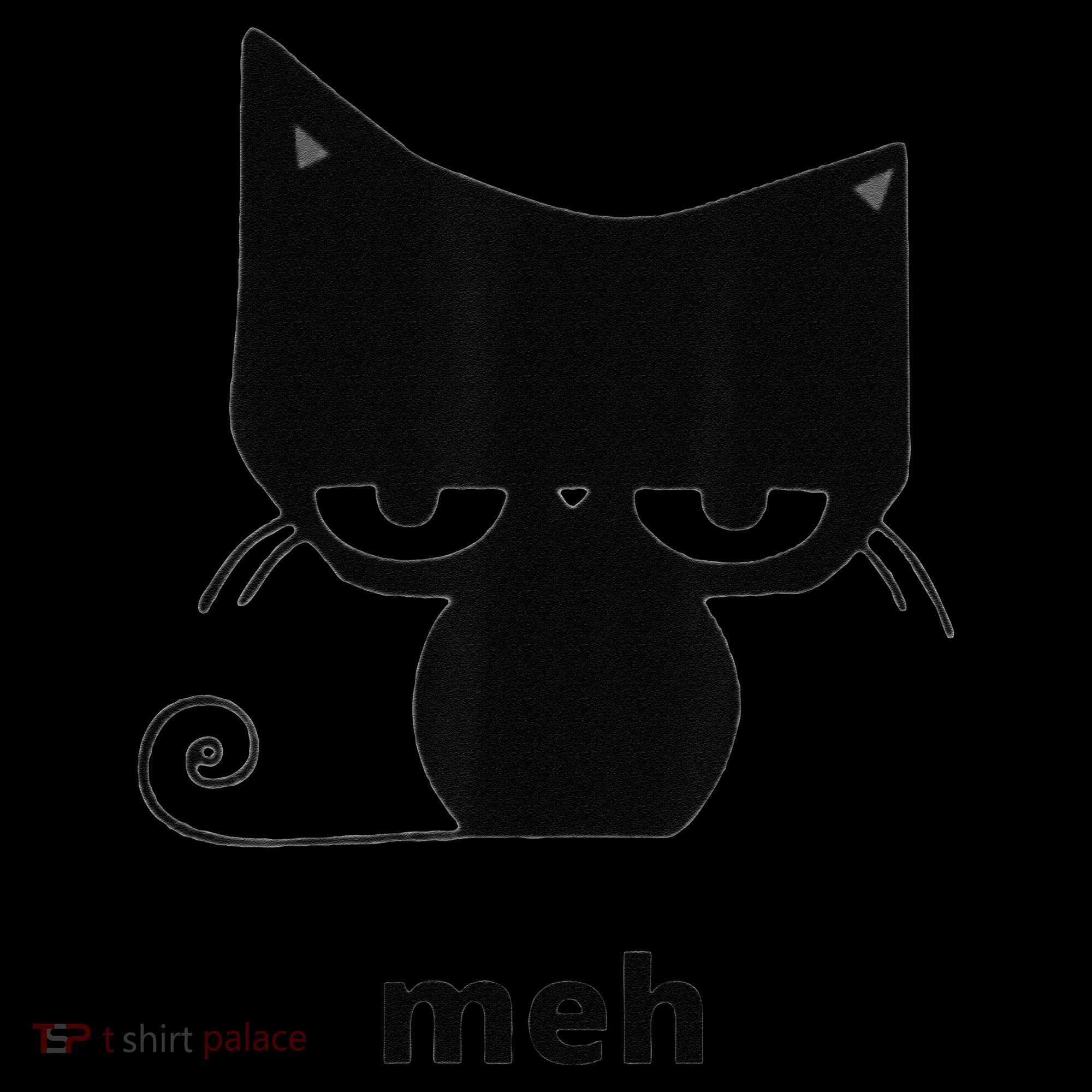 Meh Black Cat Funny Women's Long Sleeve Shirt