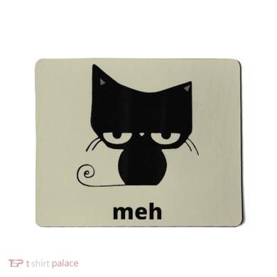 Meh Black Cat Funny Mousepad