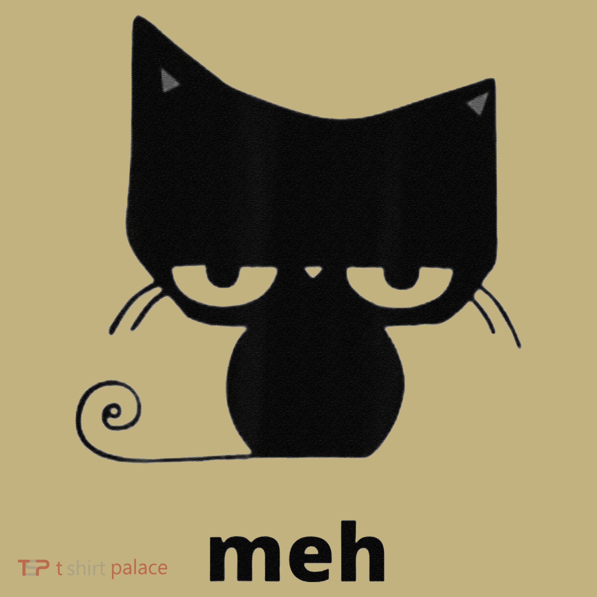 Meh Black Cat Funny Mousepad