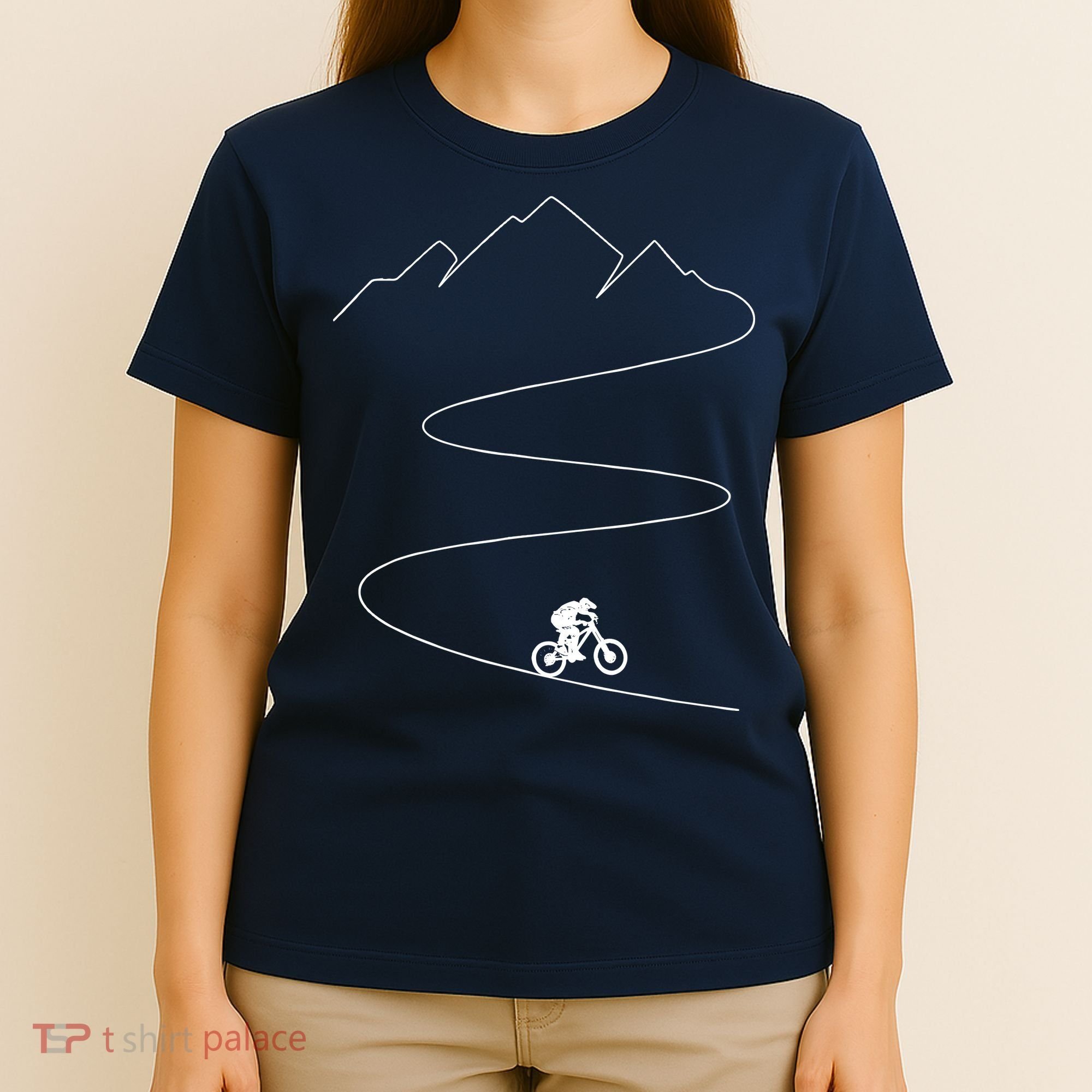 Mountain Biking Cyclist Rider Bicycle Single Track Riding T-Shirt