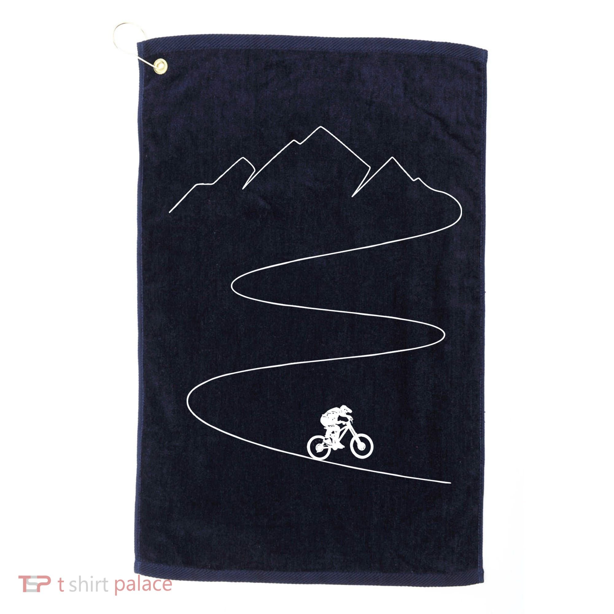 Mountain Biking Cyclist Rider Bicycle Single Track Riding Golf Towel