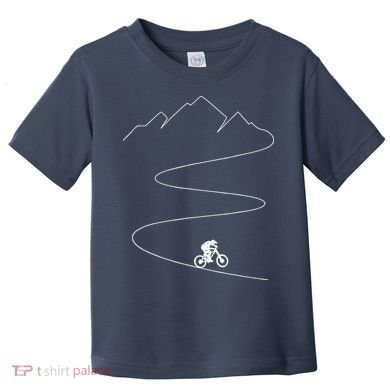 Mountain Biking Cyclist Rider Bicycle Single Track Riding Toddler T-Shirt